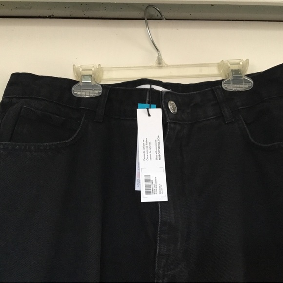 nobody‘s child Wide Leg High Rise Jeans UK Size 16 Blk - Picture 5 of 9